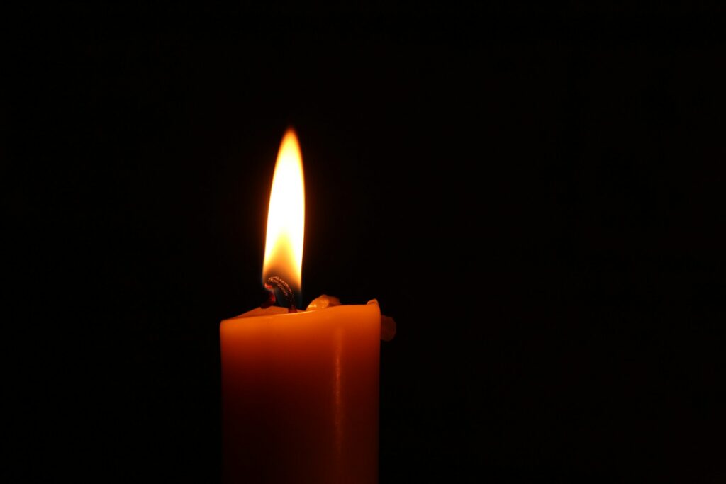 close-up of lighted candle