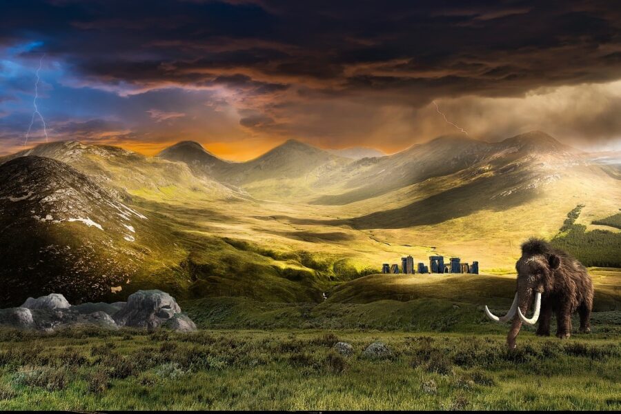 nature, sunset, panoramic, outdoors, landscape, mammoth, composite, primitive, henge, mammoth, mammoth, mammoth, mammoth, mammoth, primitive