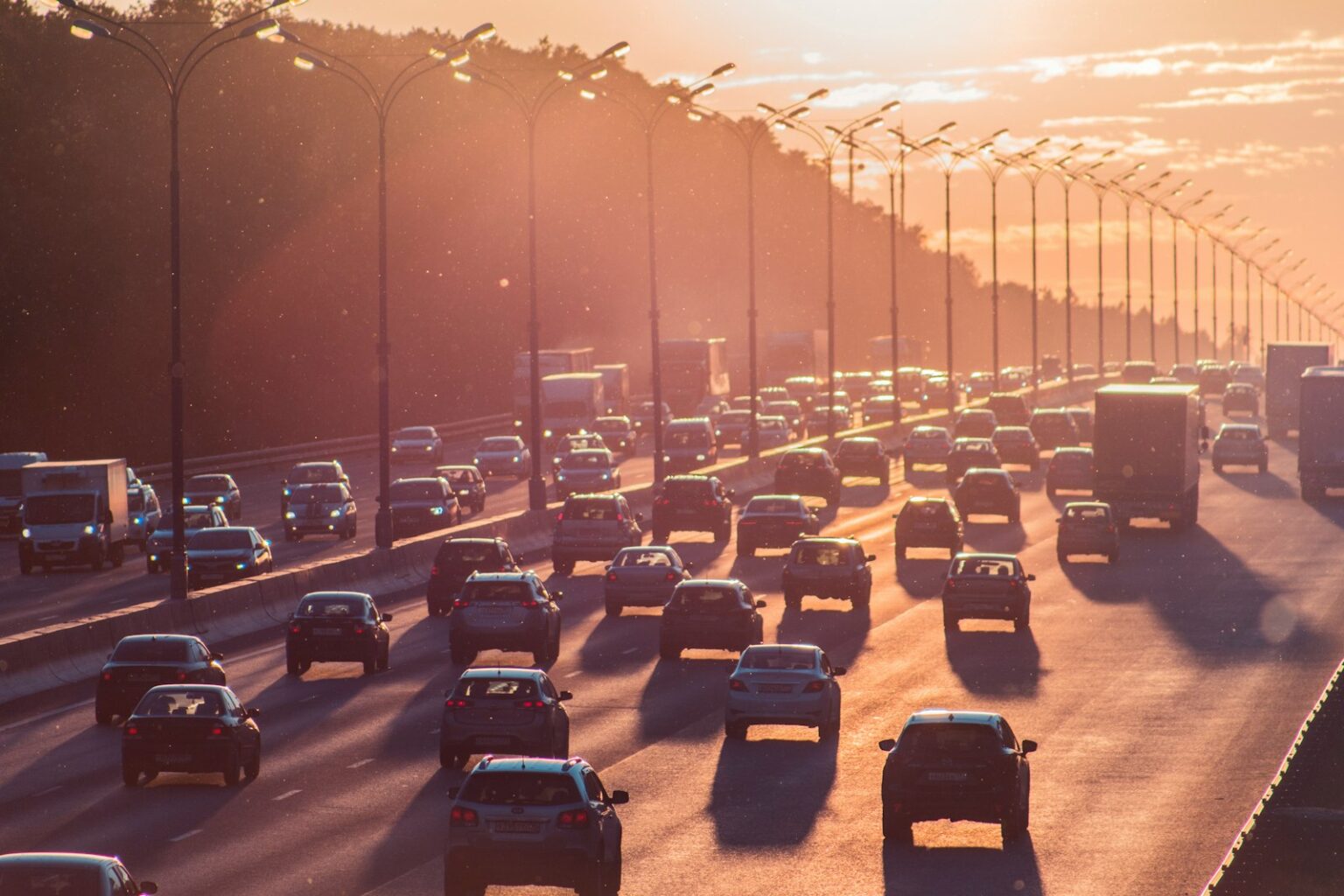 cars passing through north and south