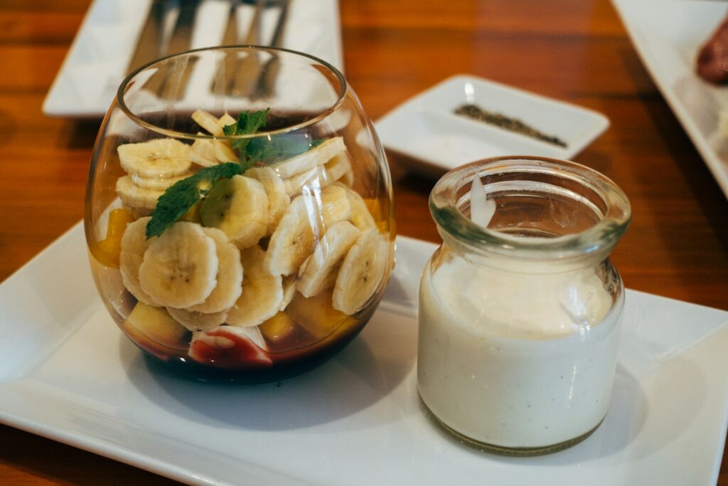 clear glass jar with white liquid inside