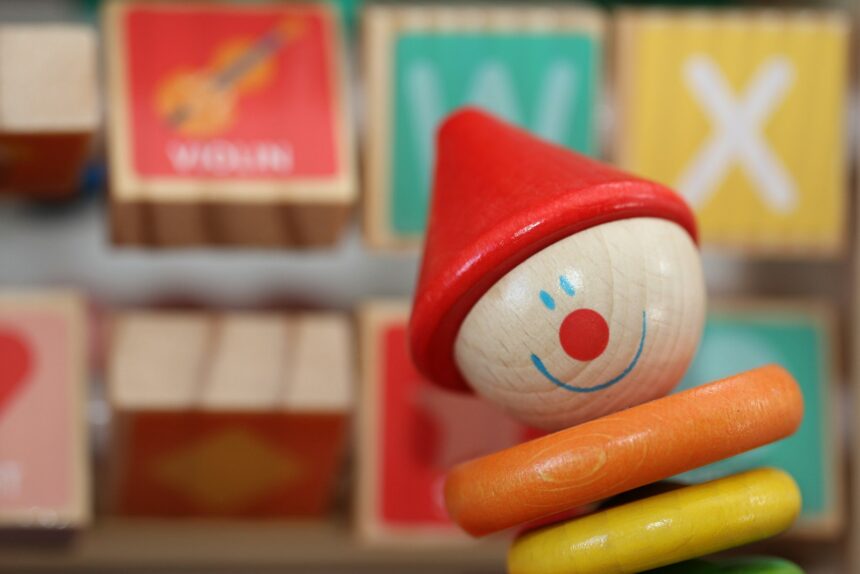 red and white plastic toy